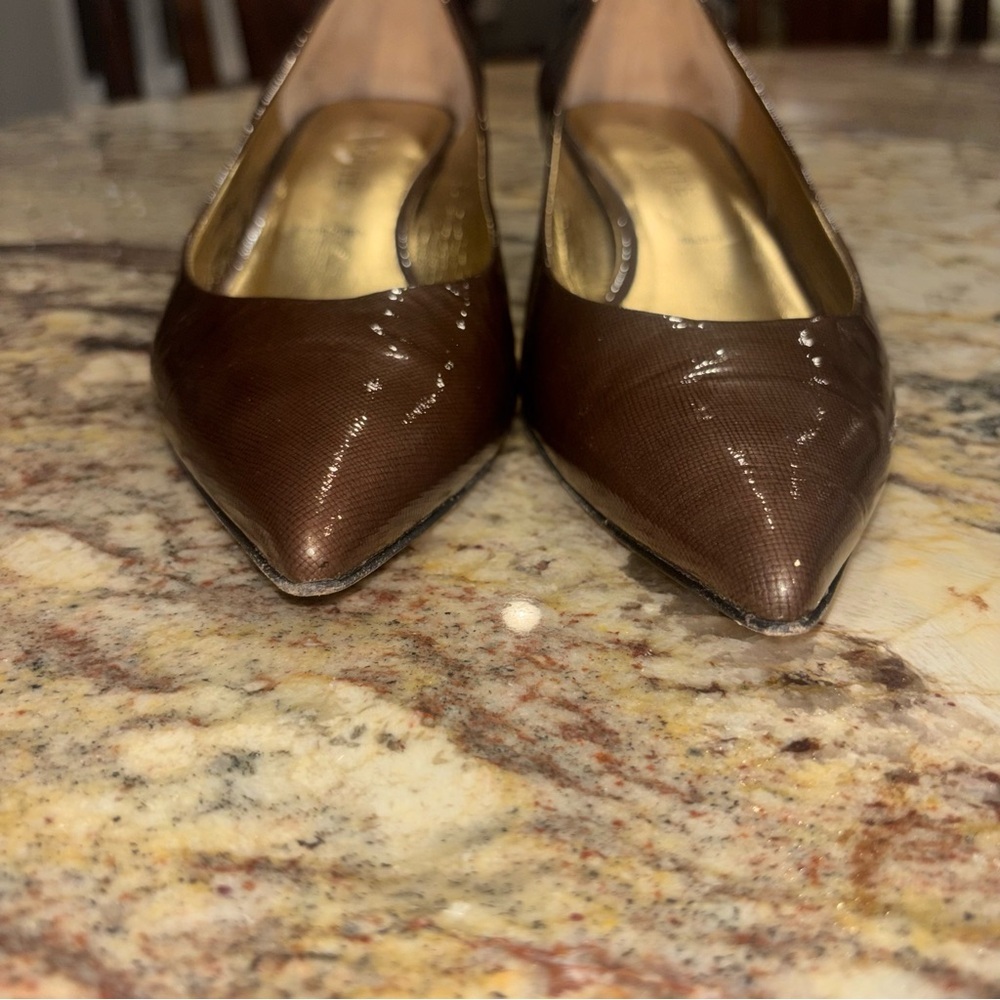 Ron White Patent Leather Kitten Heels Sz 38 - Picture 7 of 9